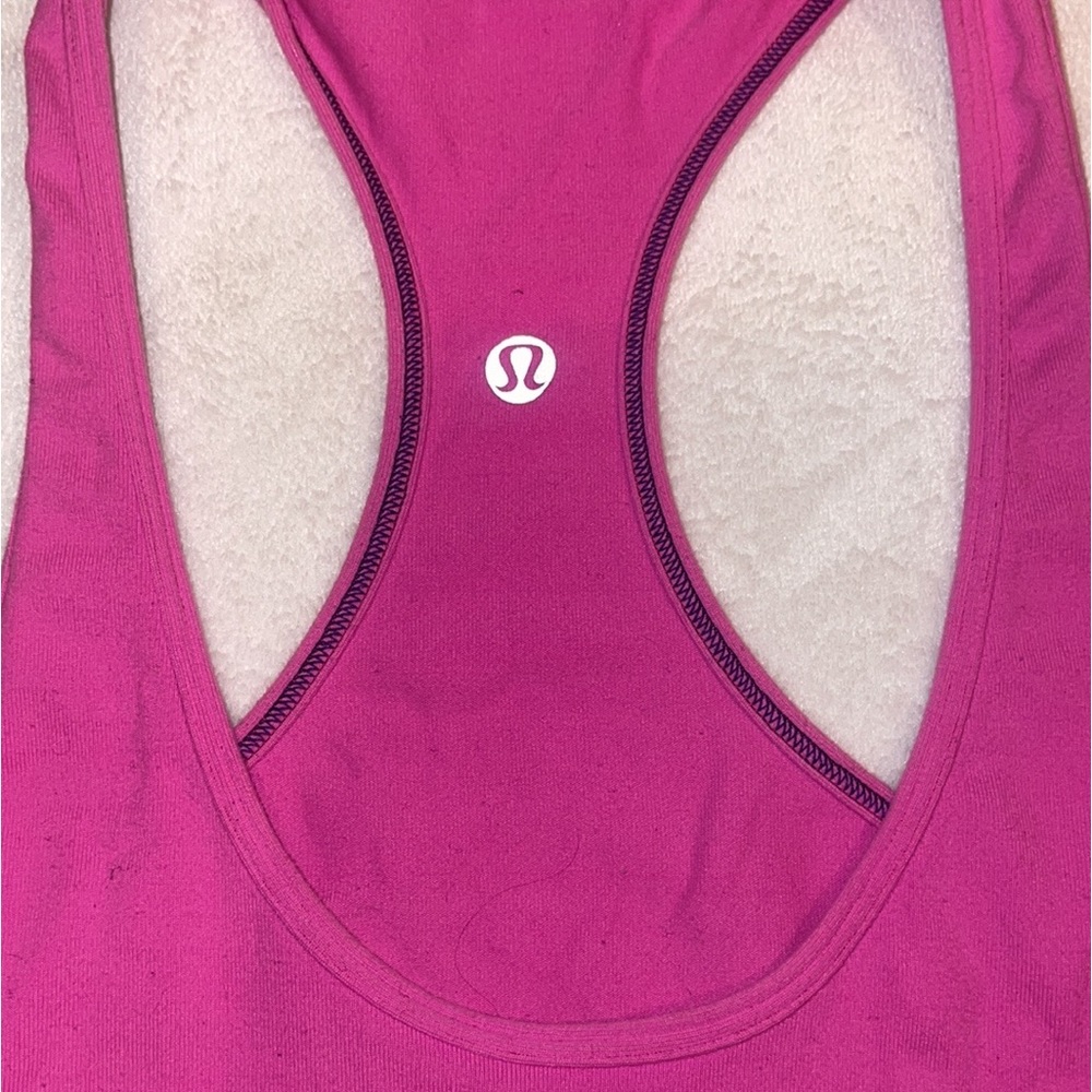 Lululemon Hot pink Racerback Sports Tank - Picture 2 of 5